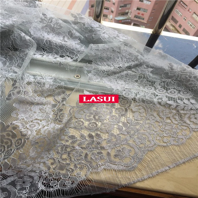 LASUI 1.5m *1.5m=1piece New multicolor hollow cord eyelash lace fabric Soft French lace for diy Weeding Dress Accessories  C0193