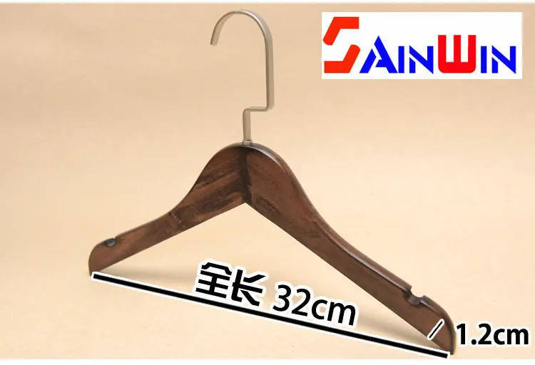 Sainwin 5pcs/lot 32cm Restoring Ancient Ways Children Wood hangers Baby Wooden  Hangers For Clothes  Pegs Kids Hanger