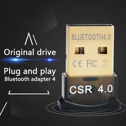 Mini Bluetooth-compatible USB Adapter CSR V 4.0 Dongle Dual Mode Wireless Bluetooth USB 2.0/3.0 3Mbps For Windows XP Win 7