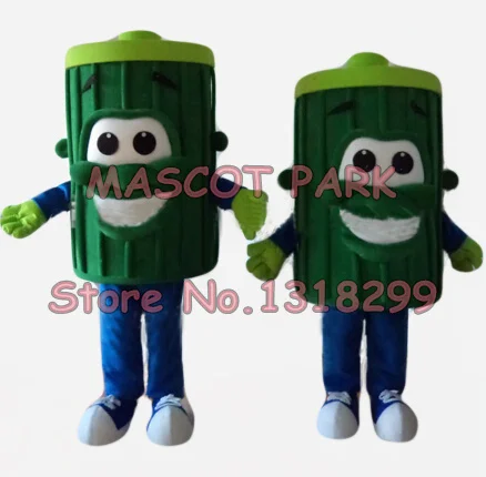 

mascot 1 piece green trash bin dustbin mascot costume adult size cartoon garbage can theme anime cosplay costumes fancy dress