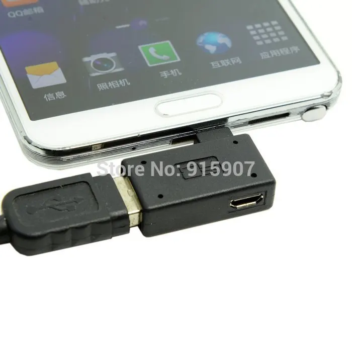 Micro USB 2,0 OTG-Host-Adapter mit USB Power für Galaxy S3 S4 S5 Note2 Note3 Handy & Tablet 90 grad Right angle