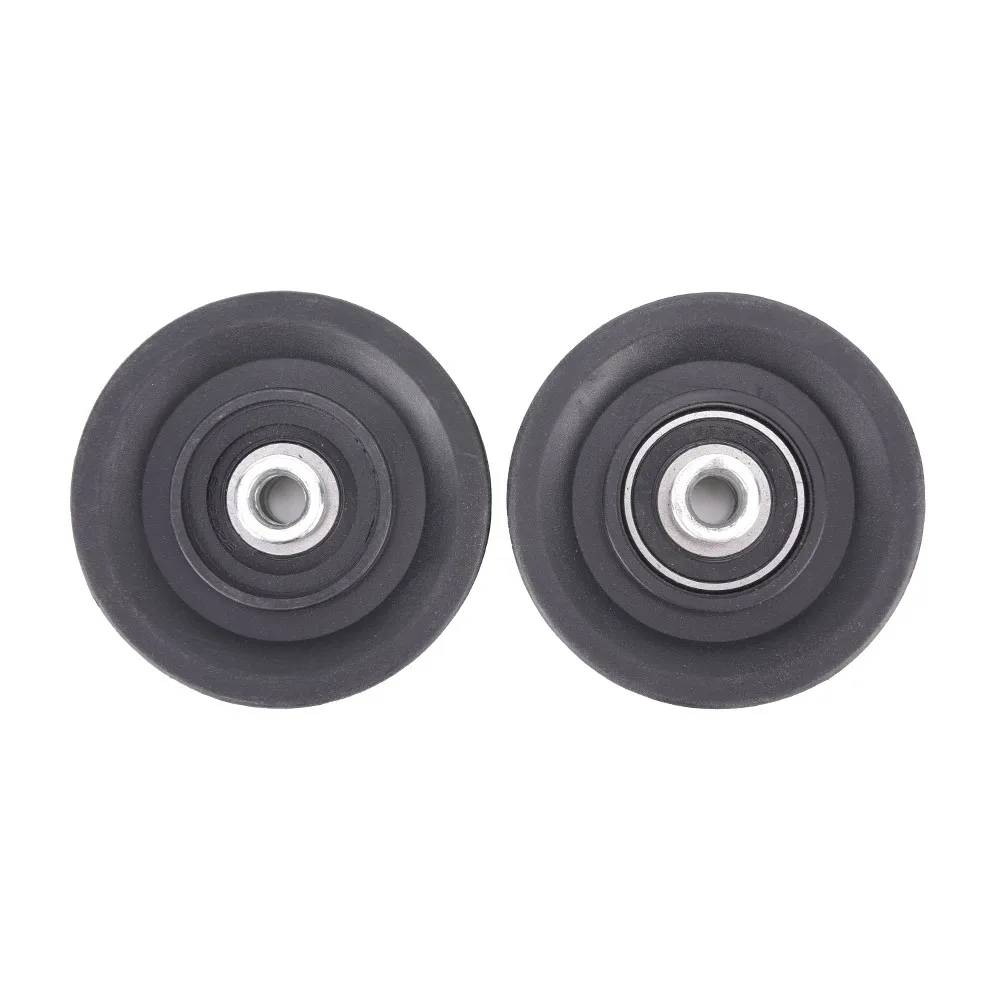 2019 New Wearproof Nylon Bearing Pulley Wheel Cable Gym Fitness Equipment Part Universal Black 90mm