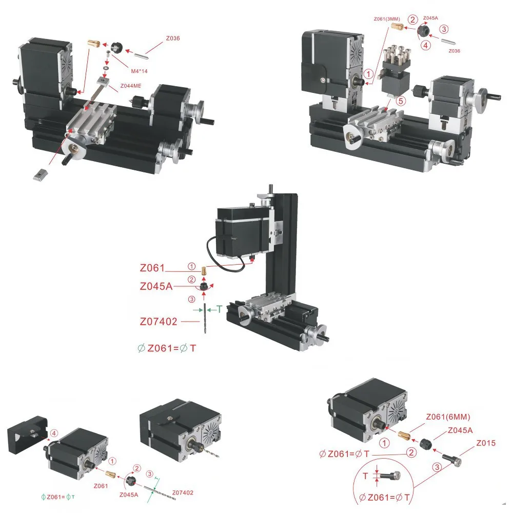 Zhouyu-Mini máquina multiusos para fijar tuercas Z045A, accesorio de fijación, novedad