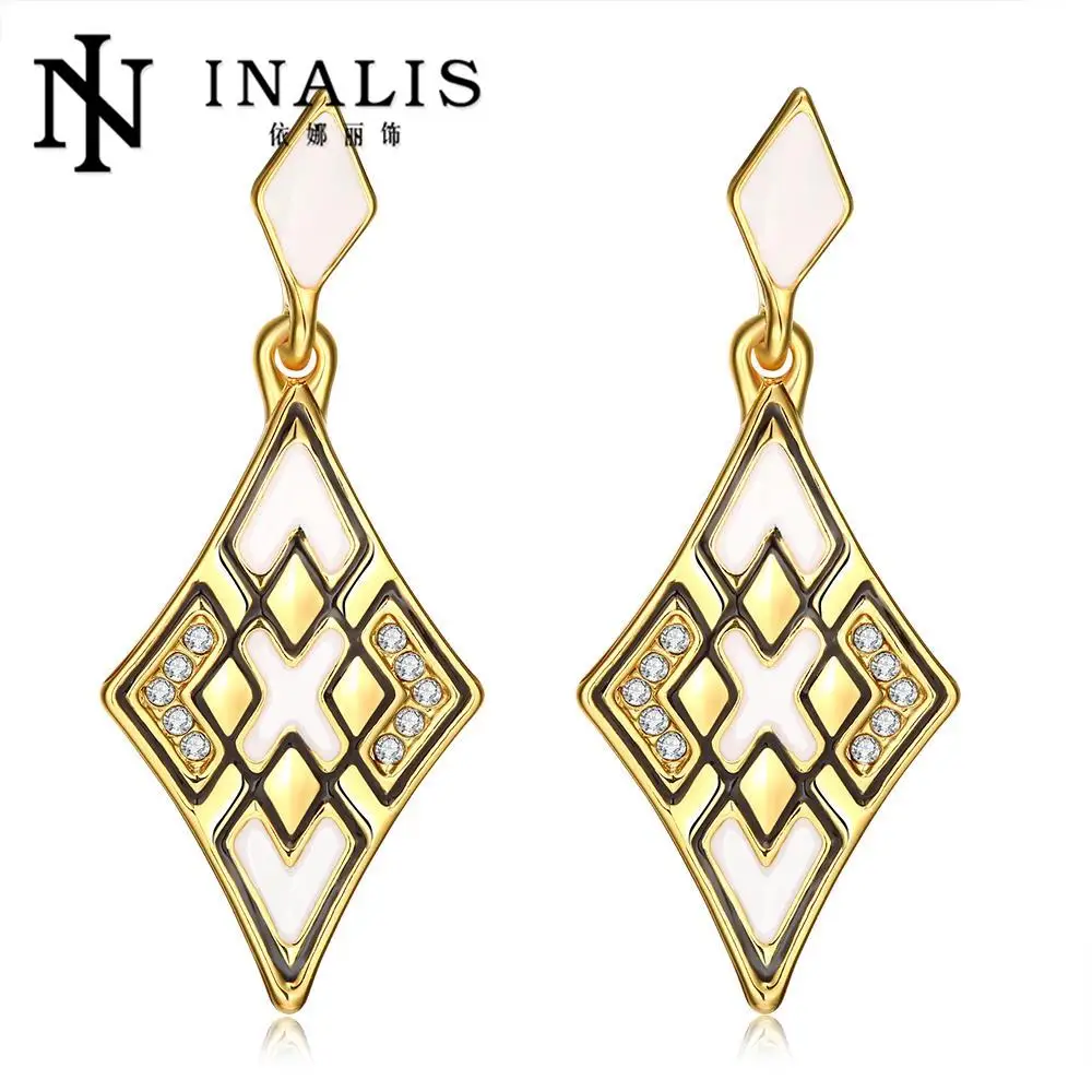 INALIS Brand Jewelry New Fashion Dangle Earrings Gold Color Bohemia Style Statement Jewelry Women Earrings E1089-A