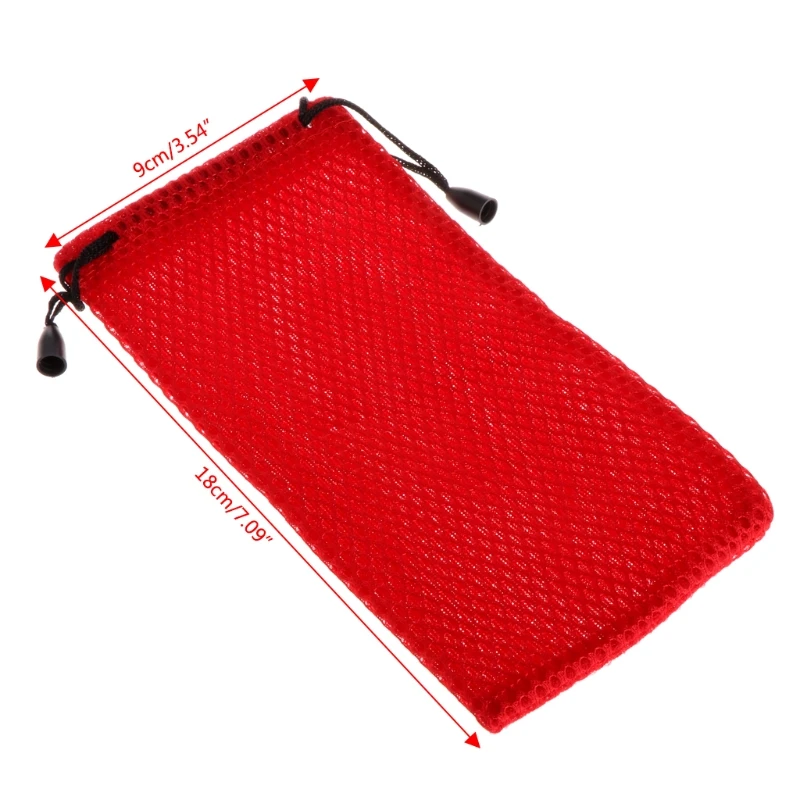 5Pcs Portable Mesh Plaid Sunglasses Eyeglasses Cloth Storage Bag Glasses Pouch Case Color Random delivery