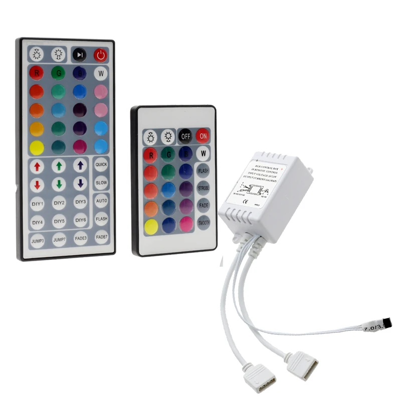 Led Rgb Controller DC12V-24V Dubbele Output 24key 44key Ir Remote Controller Voor 5050 2835 Rgb Led Strip