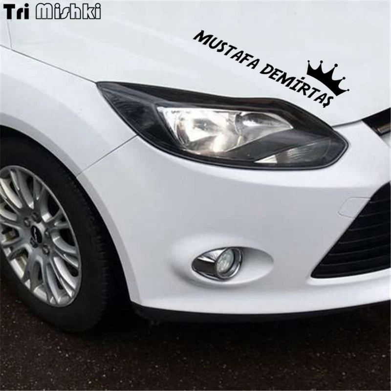 Tri Mishki 10x35.9cm Crown mustafa demirtas turkish car sticker Vinyl Decals Accessories Car Sticker araba aksesuar HZX605