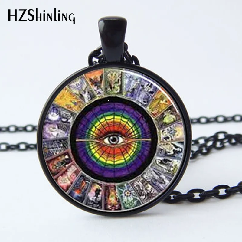 HZ--A305 Tarot Card pendant, Tarot Card Necklace,Glass Photo Cabochon Necklace, Tarot Card Jewelry HZ1