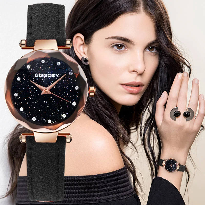 

Reloj Mujer 2021 Gogoey Starry Sky Wrist Watch Ladies Fashion Casual Quartz Watch Women Clock Women's Watches Relogio Feminino