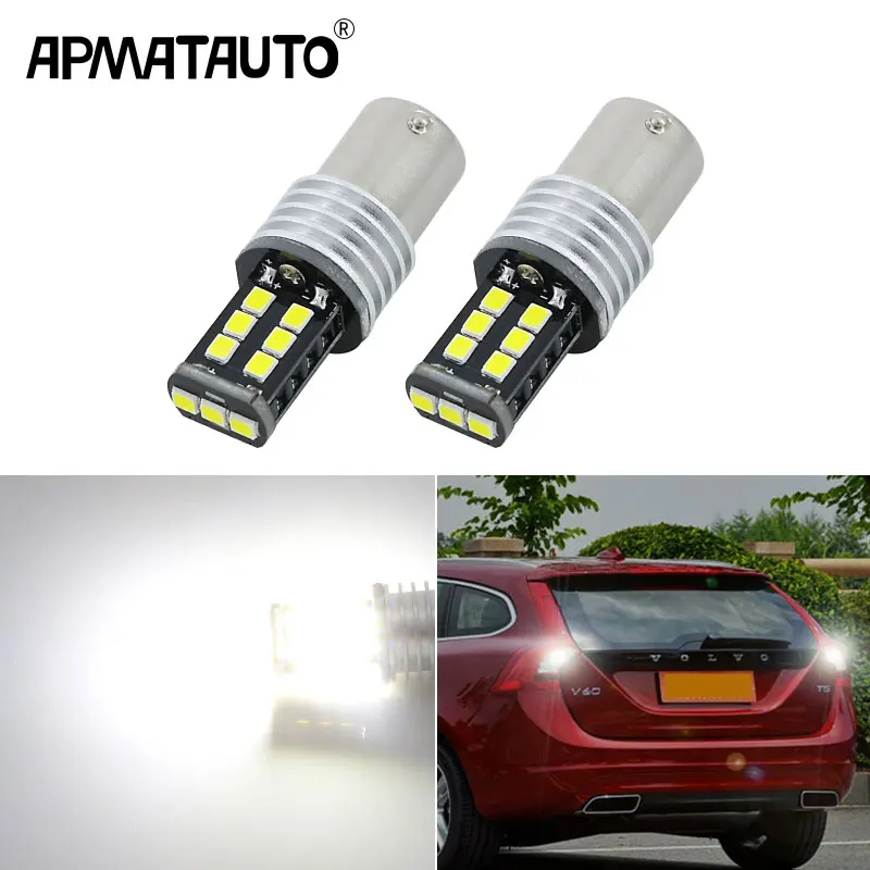 Apmatauto 2x 1156 P21W 15W High Power Car LED Rear Reversing Tail Bulb For volvo xc90 xc60 v70 s80 s40 v60 c30 v50