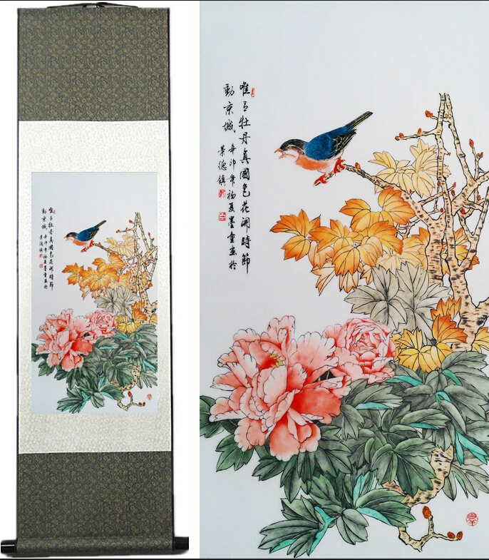 

Birds Painting Home Office Decoration Chinese scroll painting birds painting birds and flower paintingPrinted painting