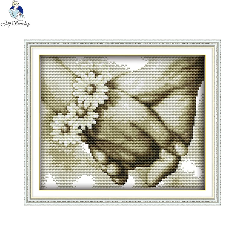 

Hand in Hand(3) Patterns Home Decoration Counted 14CT 11CT DMC Cross-stitch Kit Embroidery Needlework