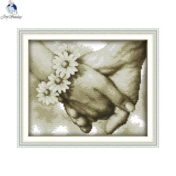 Mano nella Mano (3) Modelli Decorazione Della Casa Contati 14CT 11CT DMC Kit punto Croce Ricamo Ricamo