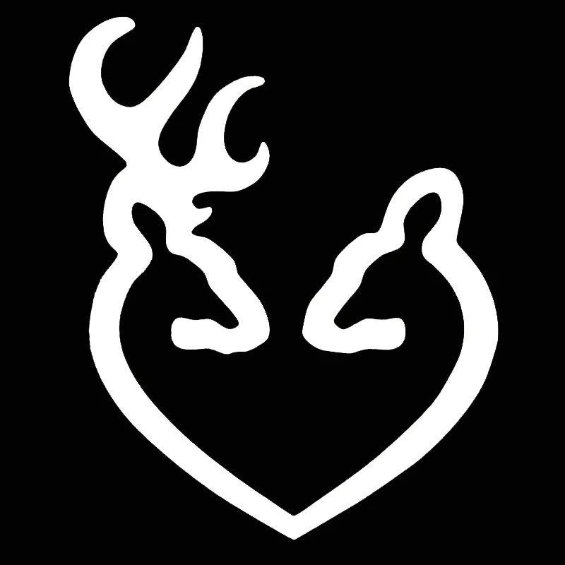 Browning Heart Deer Buck Hunting Doe Country Window Car Styling Sticker Vinyl Decal Graphics Jdm