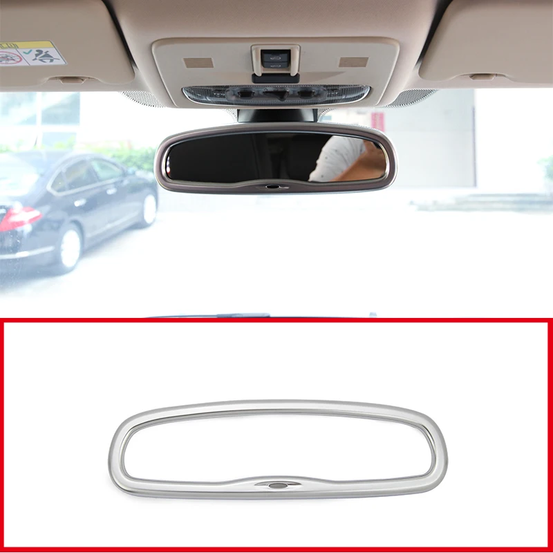 

Car rearview mirror decorative frame Car rear seat safety view facing the car interior For Landrover Freelander 2 2009-2015