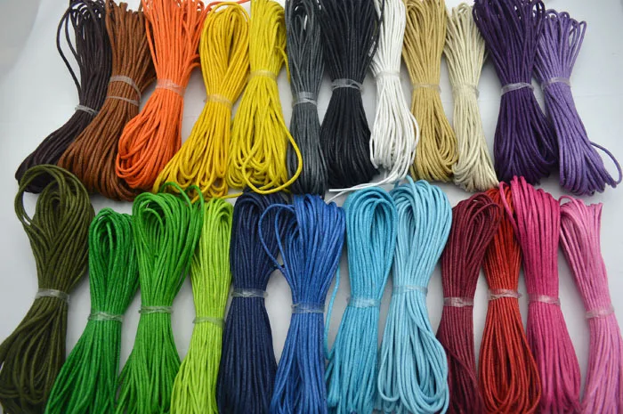 Cheap bargain price free shipping Bracelet Necklace diy Accessories 30 Meters Waxed Cotton Beading Cord 2mm