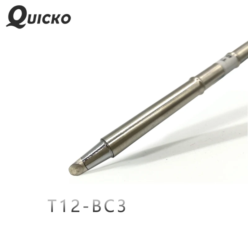 QUICKO T12-BC3/BC1.5 Solder iron tips  welding heads tools 220V 70W for FX9501/907 T12 Handle 7s melt tin OLED soldering station