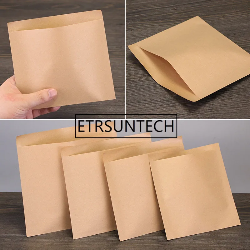 2000Pcs/lot Kraft Paper Bags Blank Grease-proof Paper Bags Kraft Paper Snacks Packaged Bags Food Bread Packing Paper Bags