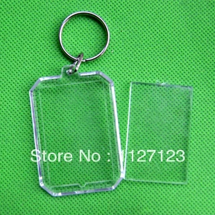 

Free shipping!!!!100pcs 4.1*6.2cm Blank key Chain wholesale/ octagon inside diameter 3*4.7cm Photo frame key chain