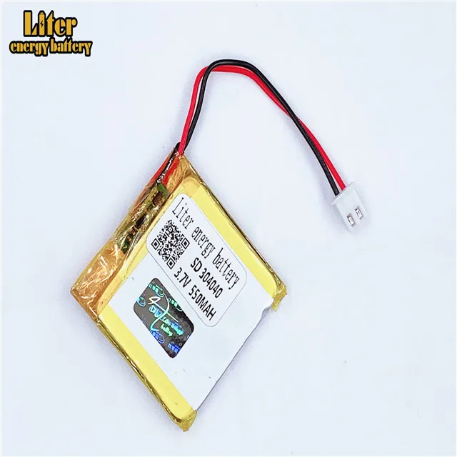 XHR-2P 2.45 550mAh 304040 3.7V lithium polymer battery 354040 Bluetooth headset mouse MP3