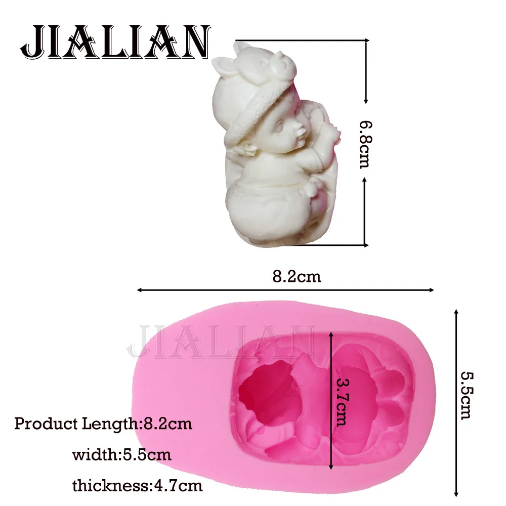 3D Bear baby handmade soap mold chocolate cake decorating tools DIY baking fondant silicone mold T0283