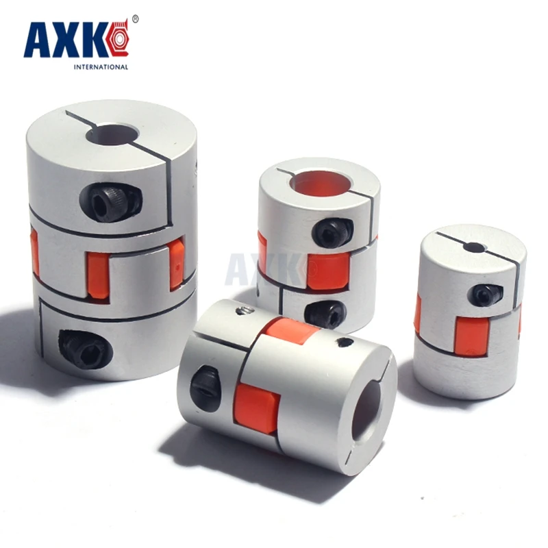 2023 Bearing Axk Cnc Plum Coupler D25 L30 Jaw Shaft Coupling 4mm, 5mm, 6mm, 7, 6.35mm, 8mm, 9mm, 3/8 9.525mm, 10mm,12mm, 12.7mm