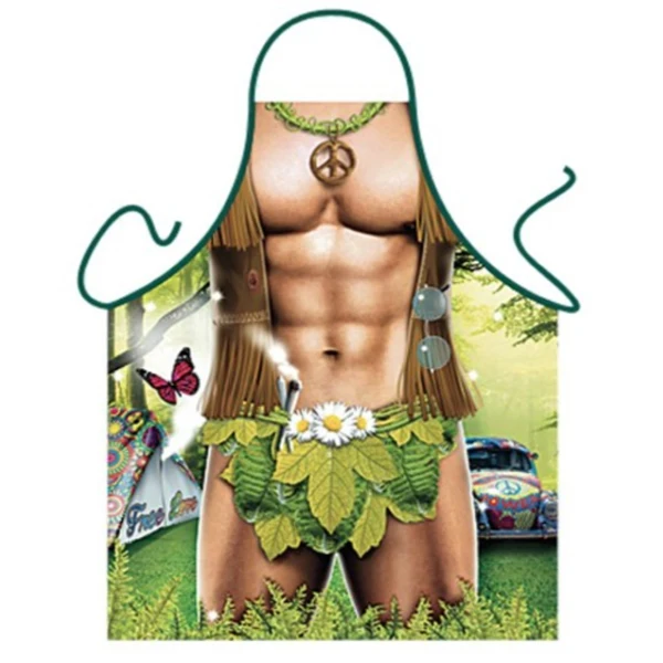 Funny Kitchen Aprons Sleeveless Men Women Sexy Apron For Women Kitchen Cartoon Pattern Cocina Tablier Cooking Baking CWQ024