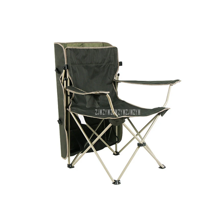 Portable Folding Fishing Chair With Sunshade Oxford Fabric Steel Tube Beach Chair Backrest Foldable Picnic Camping Outdoor Chair