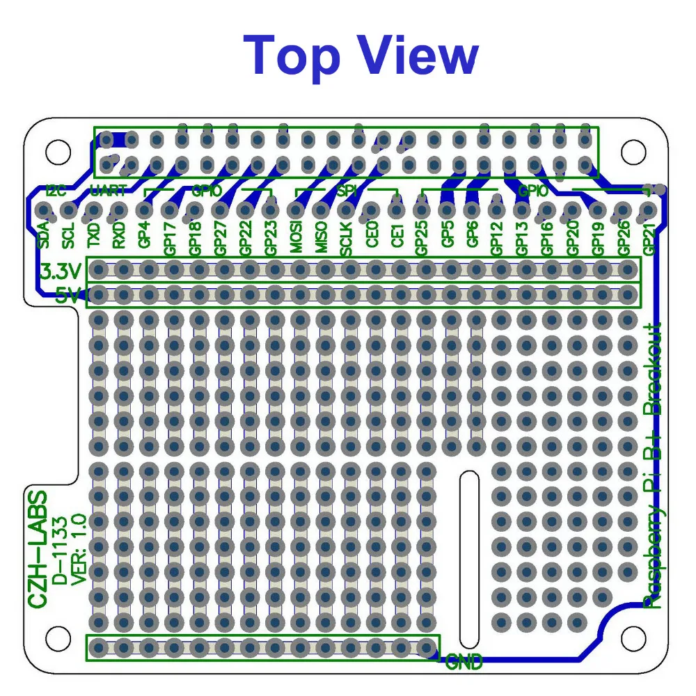Electronics-Salon 4x Prototype Breakout PCB Shield Board Kit for Raspberry Pi 3 2 B+ A+, Breadboard DIY.