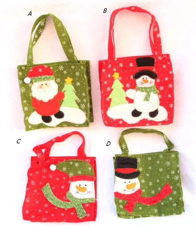

Christmas Snowman Santa Claus Candy Gift bag Treat Bags Kids Present Wrap favors Bag party Holiday decor festive supplies