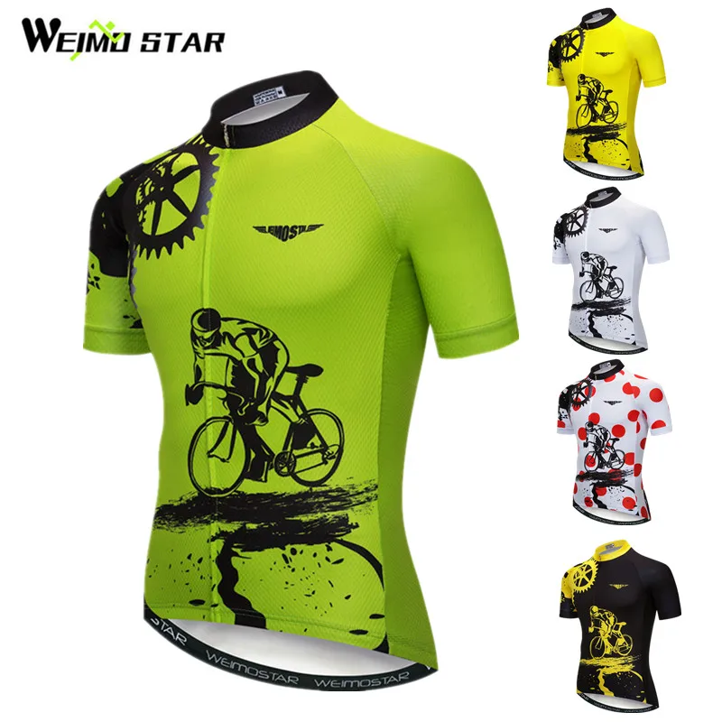 

Bike team 2019 Women/Men Cycling jersey tops/short sleeve bike clothing summer style/Bicycle Clothes Yellow/Green/Yellow/Red