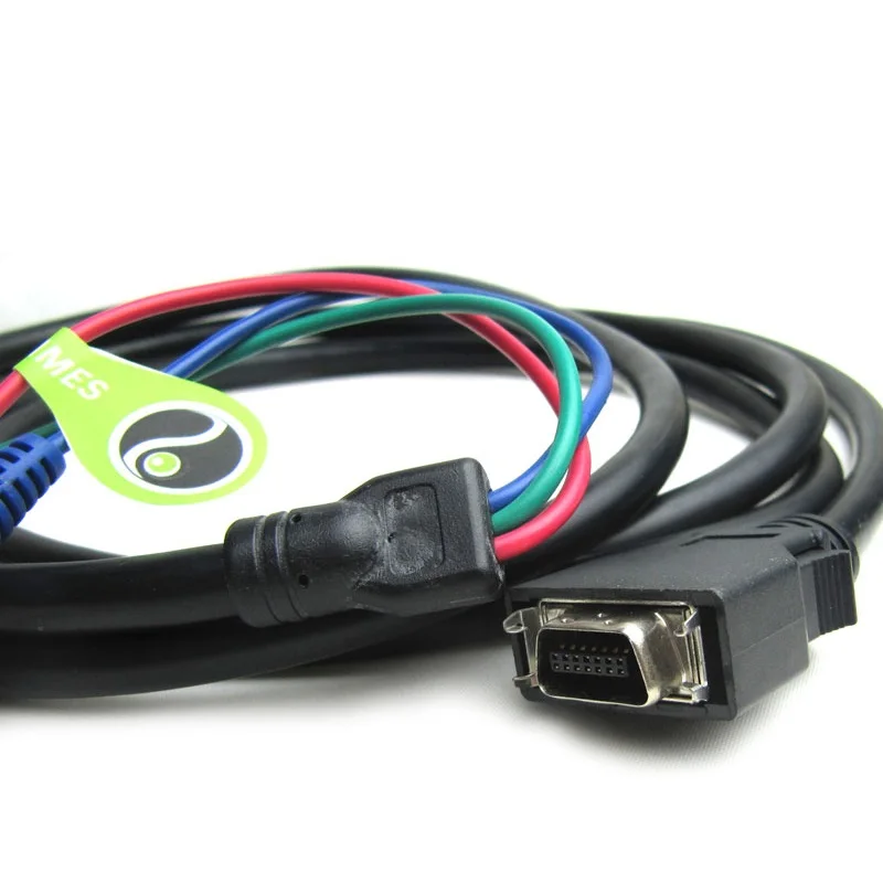 CN14P D-Terminal 14 Pin To 3RCA3AV 3RCA 3AV Video Adapter Cable Color Component Cable Conversion line 1m 1.5m