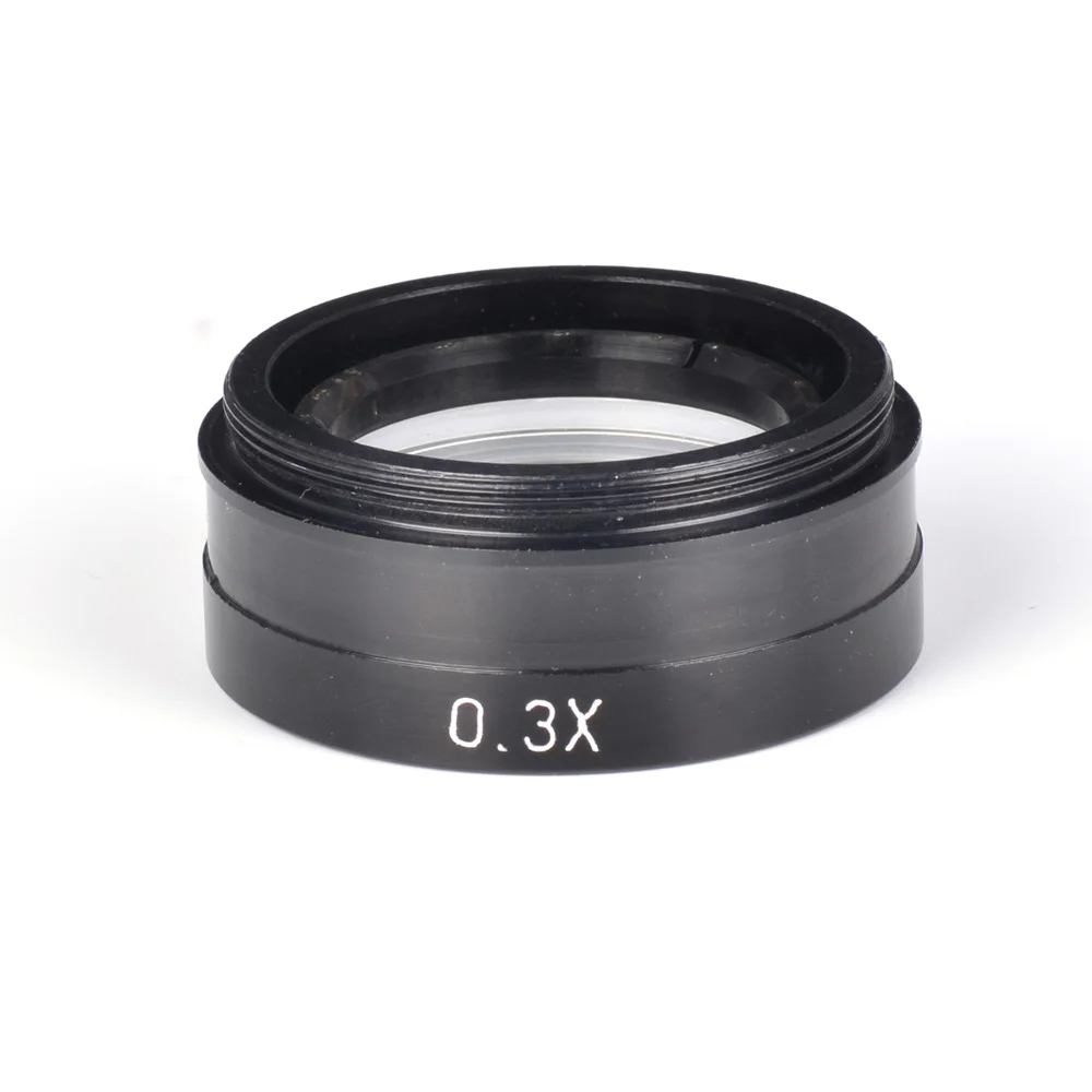 0.5X / 2.0X / 0.3X Barlow Auxiliary Objective Glass Lens For XDC-10A 180X 300X C-MOUNT Lens Industry Video Microscope Camera