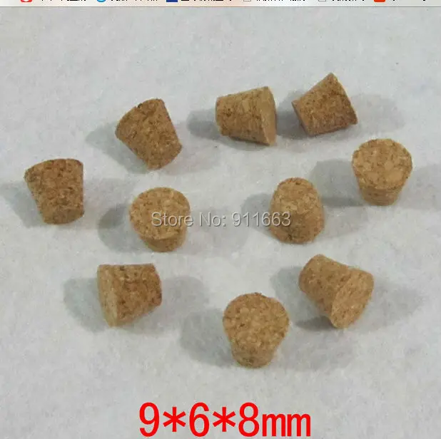 

9mm*6mm*8mm size! 400pcs/lot! soft cork stopper for glass bottles,stopper,bung,wooden plug etc.