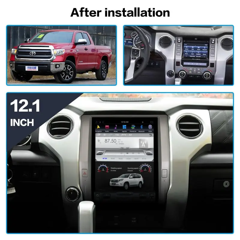 

Aotsr 12.1" IPS Android 7.1 Car No DVD Player GPS Navigation For Toyota Tundra 2014-2018 stereo unit multimedia WiFi bluetooth