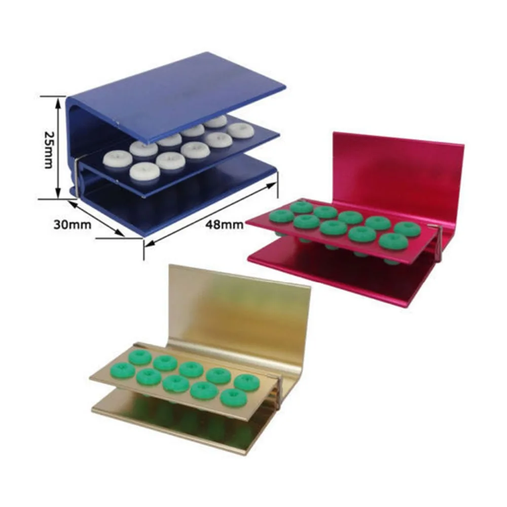 

3 pcs 10 Holes Dental Burs Block Holder Disinfection and Autoclave Burs Holder