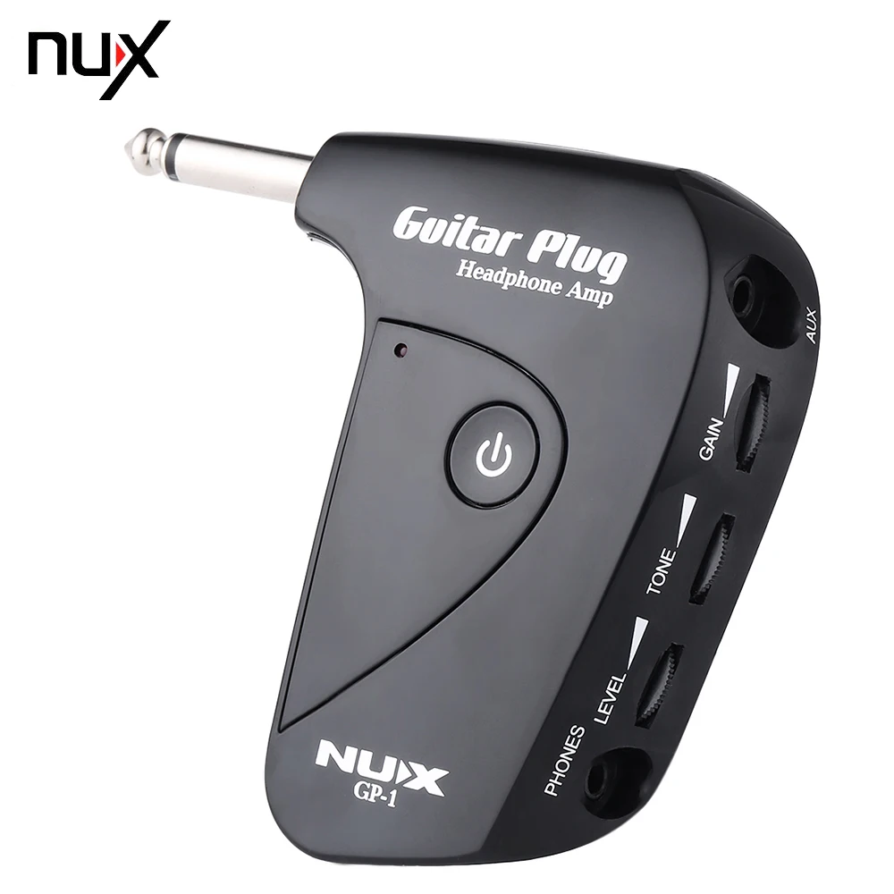 NUX Gp-1 일렉트릭 기타 앰프, 멀티 이펙트 기타 페달 플러그, 헤드폰 앰프 내장, 왜곡 효과 액세서리