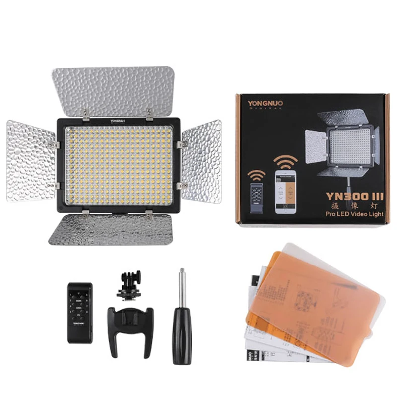 Yongnuo YN300III 3200k-5500K Bi-Color / 5500K White LED Video Light Wireless Remote Lighting YN300 III for Camera DV Canon Nikon