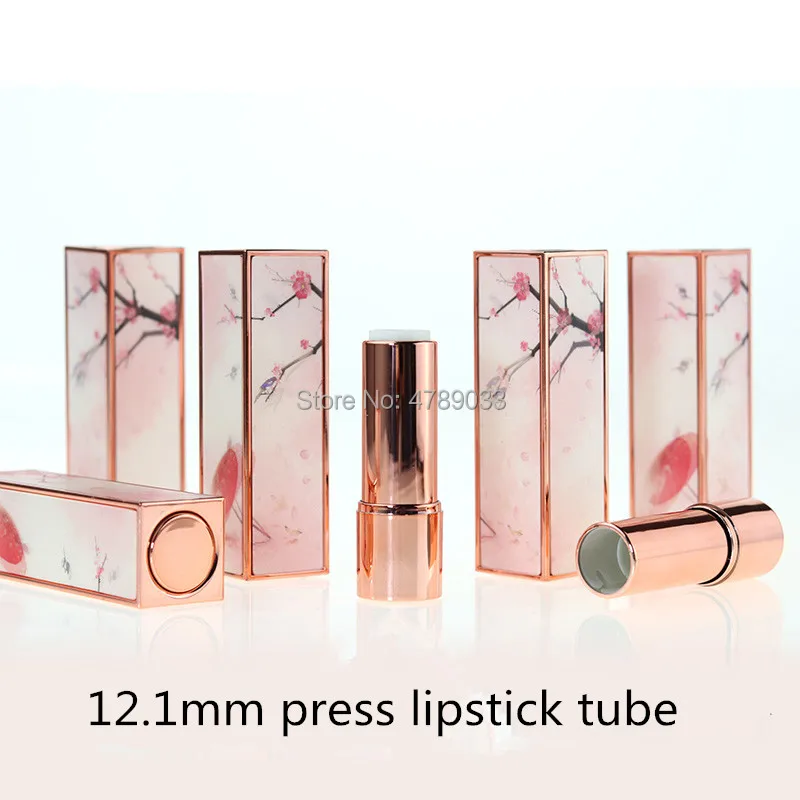 

10/30pcs Square 12.1mm Pink Empty Lipstick Tubes Container Top Quality DIY Lip Balm Tube Refillable Cosmetic Bottle