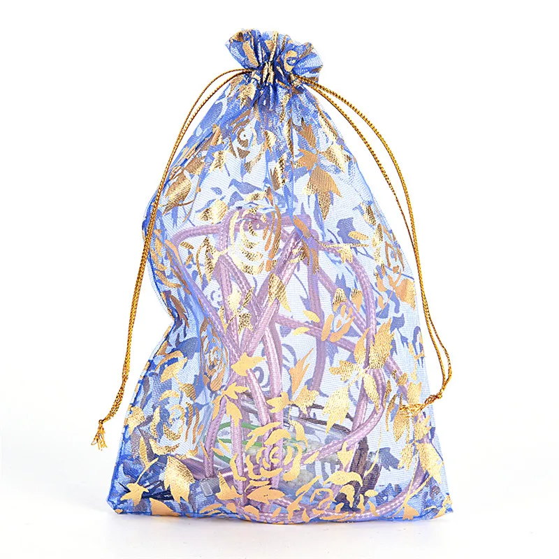 10pc/set 7*9/9*12/11*16CM Small Organza Bags Drawable Organza Drawstring Bags 3Sizes