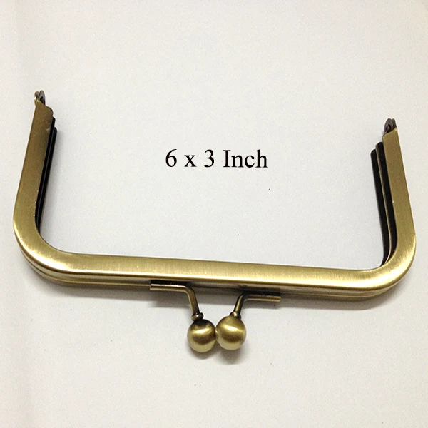 6 x 3 inches (15 x 7.5 cm) Antique Brass Clutch Purse Frame