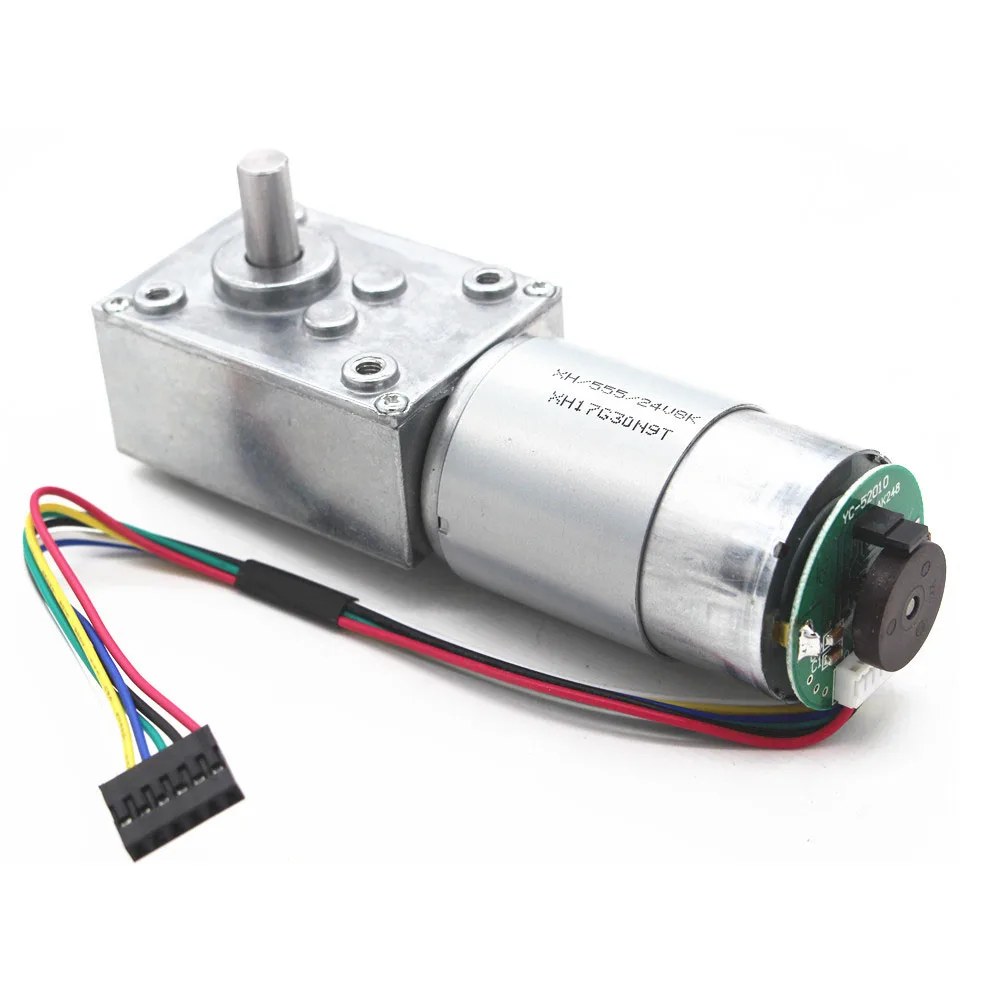 555 encoder geared motor, worm gear motor, 5840-555 encoder worm gear motor