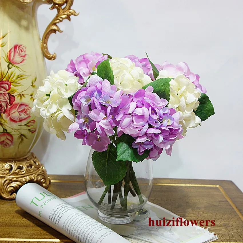 (10 psc/lot) High quality Multicolor hydrangea Flores Artificiales silk flowers for Home Wedding Decoration mini flowers