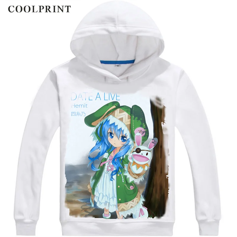 DATE A LIVE Hoodies Men Hip Hop Anime Hoodie Kurumi Tokisaki Yoshino Cosplay Anime Sweatshirts Women