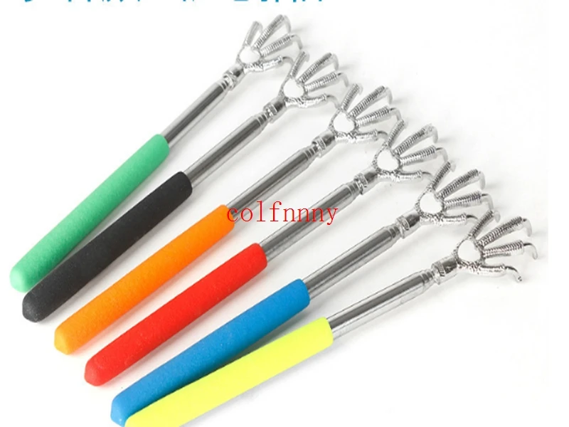 100PCS/lot Fast Shipping Convenient Claw Telescopic Stainless Steel Back Scratcher extendible From 22 to 59cm