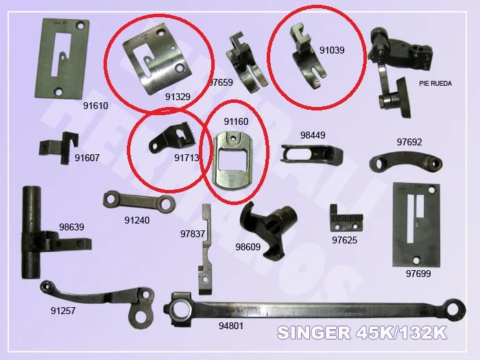 For SINGER 45k Frame 91160