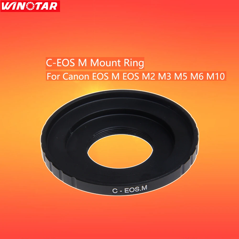 C Mount Movie Lens Adapter Ring For Canon EOS M M1 M2 M3 M5 M6 M10 M100 C-EOSM EF Fujian 35mm 50mm CCTV Lense Accessories