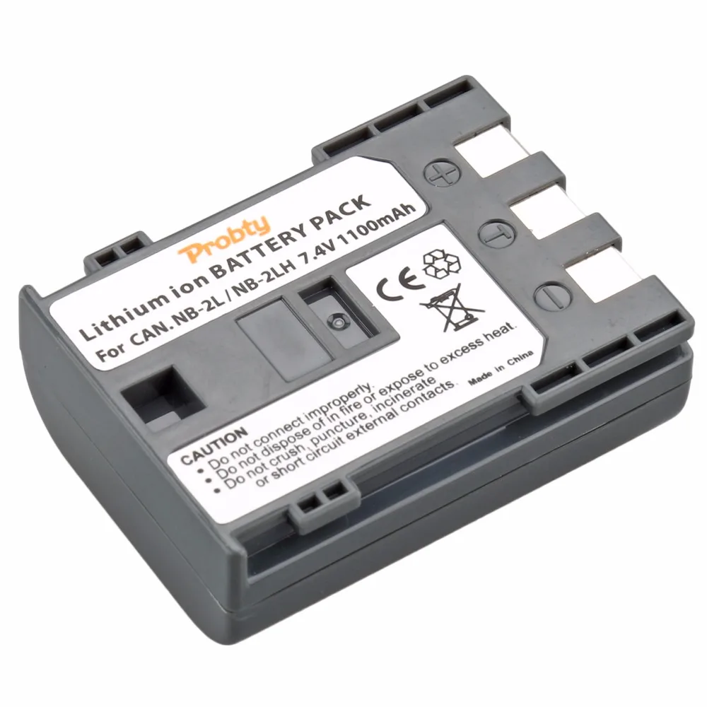 Probty 1Pcs NB-2L NB 2L NB-2LH NB2L Camera Battery + Car charger Kit For Canon 350D 400D ELURA 50 60 PowerShot G7 G9 S70 S80 image 2