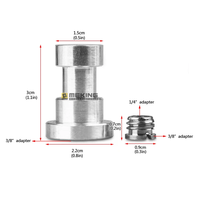 

6 pcs * 1/4" and 3/8" Female Threaded Tripod Screw Adapter to Light Stand New