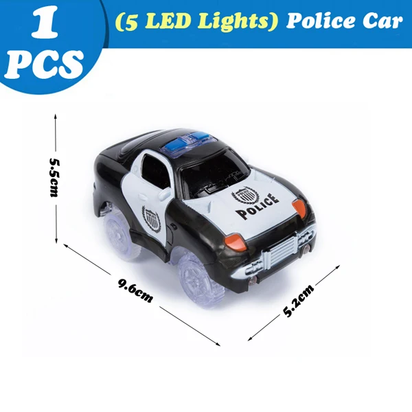Magisches leuchtendes Rennstrecke-Auto, Spielzeugfahrzeug, LED-Licht, Elektronik, Auto, Gleise, Spielzeugteile, Auto für Kinder, Jungen, Mädchen, Geburtstagsgeschenk